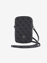 Guess Guess PU 4G Triangle Logo Torbica za telefon z zadrgo Black