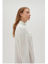 Moodo Bela ženska bluza z čipko