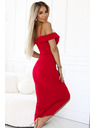 numoco Midi obleka CALLIE z odkritimi rameni