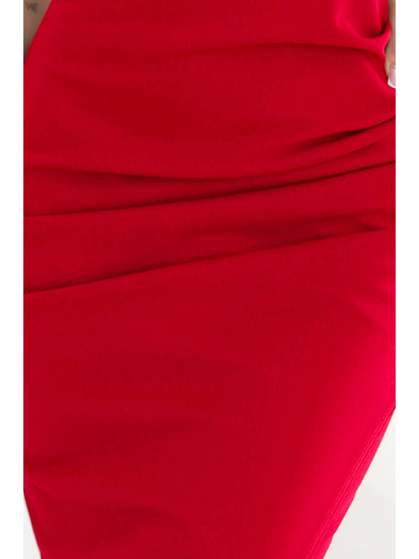 numoco Midi obleka CALLIE z odkritimi rameni