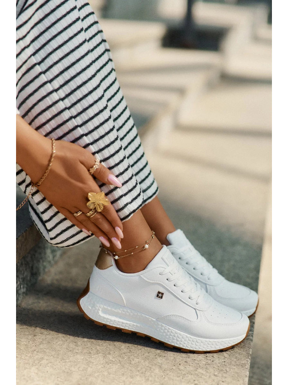 BIG STAR SHOES Ženske stilske čevlje Big Star HI-POLY SYSTEM – bele