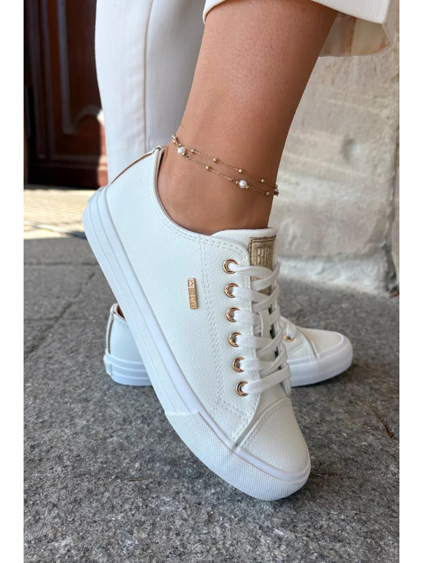 BIG STAR SHOES Ženske superge iz EKO usnja Big Star – bele