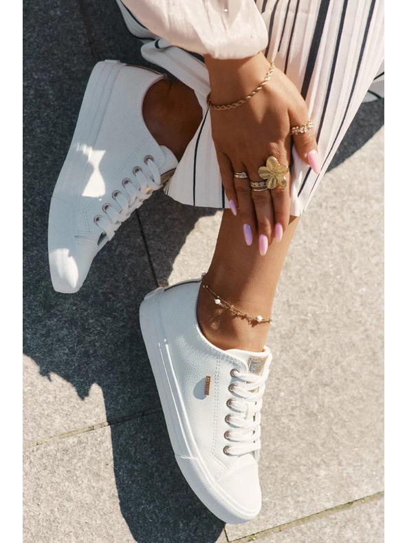 BIG STAR SHOES Ženske superge iz EKO usnja Big Star – bele