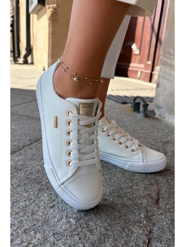 BIG STAR SHOES Ženske superge iz EKO usnja Big Star – bele