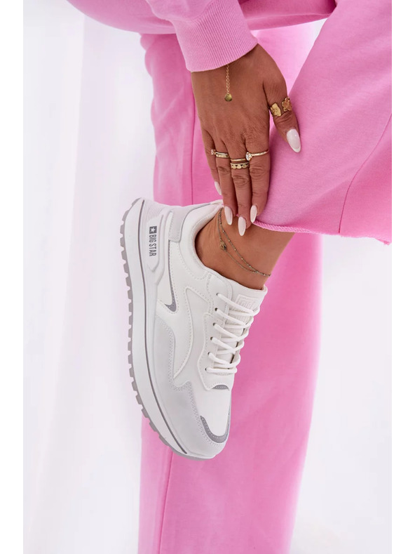 BIG STAR SHOES Ženske superge Big Star HI-POLY SYSTEM – bele