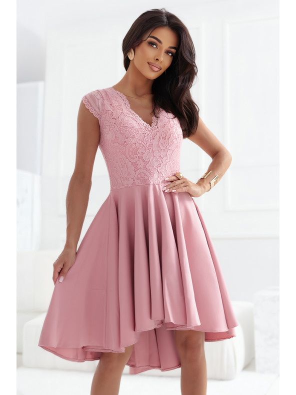 numoco Svetlo rožnate obleke z čipko