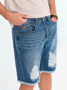 Ombre Clothing Moške jeans kratke hlače z luknjami in raztrganinami - modre