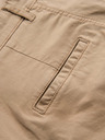Ombre Clothing Moške klasične chino kratke hlače z zavihano hlačnico - bež