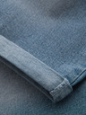 Ombre Clothing Moške jeans kratke hlače z zavihano hlačnico - svetlo modre