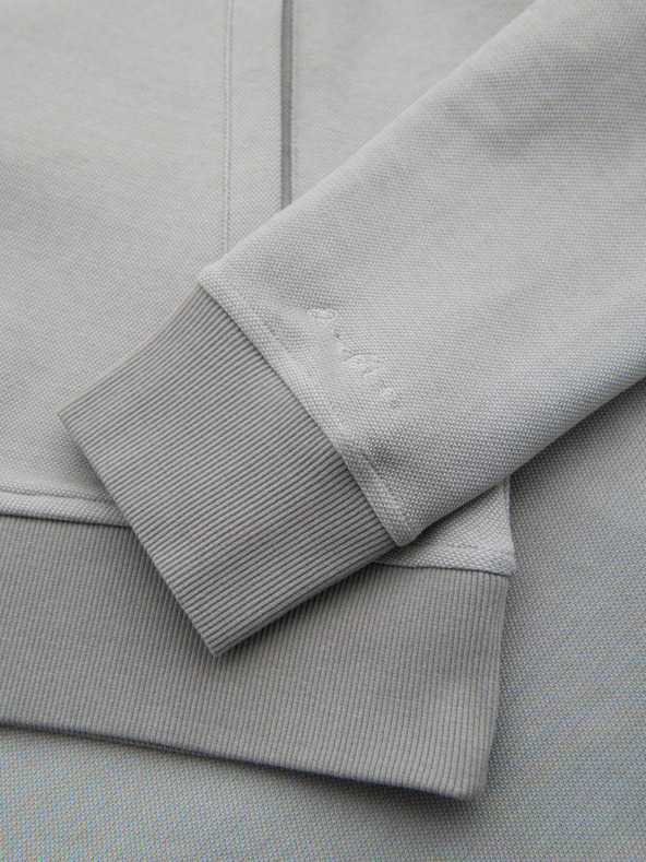 Ombre Clothing Moška pletena bomber jakna - siva