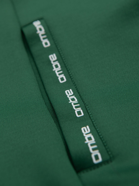 Ombre Clothing Moška zapenjiva jopica s kapuco in robovi - temno zelena
