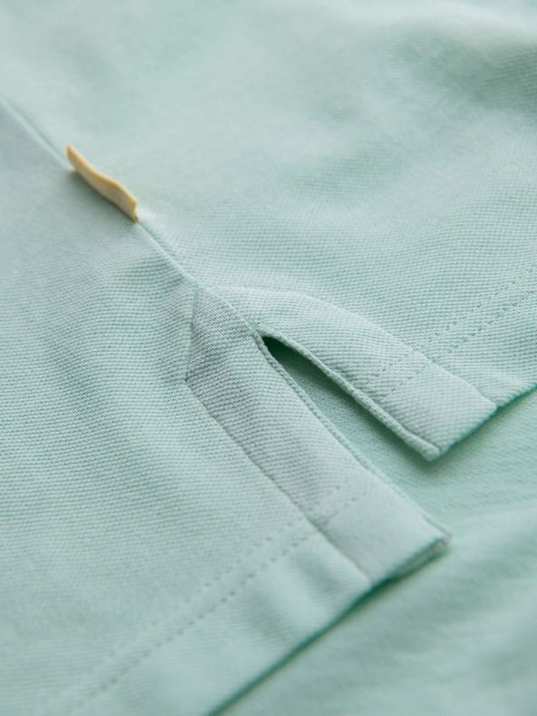 Ombre Clothing Bombažna polo majica iz piqué pletenine - meta