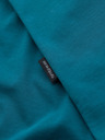 Ombre Clothing Moška bombažna majica s potiskom žepa - turkizna