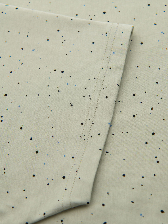 Ombre Clothing Moška bombažna majica s potiskom in okroglim izrezom - mint