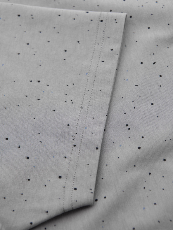 Ombre Clothing Moško bombažno majico s tiskom in okroglim izrezom - svetlo sivo