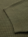 Ombre Clothing Moško strukturirano pleteno majico - olivno zeleno