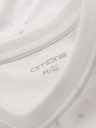Ombre Clothing Moško majico s tiskom in okroglim izrezom - belo