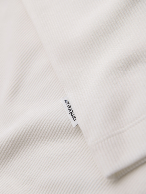 Ombre Clothing Moško bombažno osnovno majico - belo