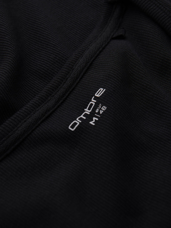 Ombre Clothing Moško bombažno osnovno majico - črno