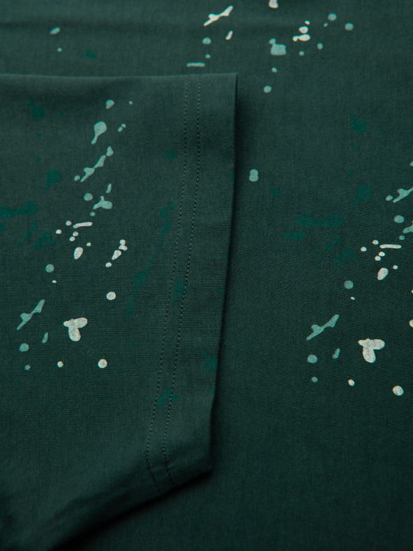 Ombre Clothing Moško majico s tiskom in okroglim izrezom - zeleno