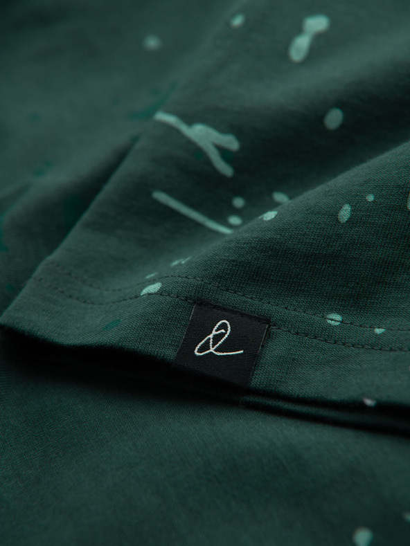 Ombre Clothing Moško majico s tiskom in okroglim izrezom - zeleno