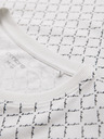 Ombre Clothing Moško pleteno majico s celostnim tiskom - belo