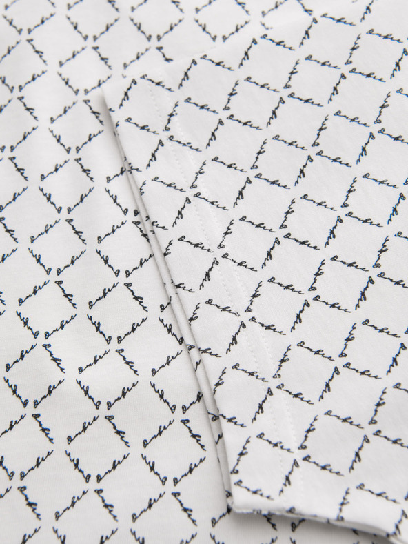 Ombre Clothing Moško pleteno majico s celostnim tiskom - belo