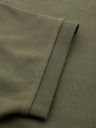 Ombre Clothing Moška polo majica z zadrgo - olivna