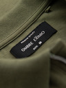 Ombre Clothing Moška polo majica z zadrgo - olivna