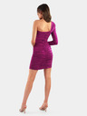 Edoti CAREY mini obleke z odkritim ramenom vijolične