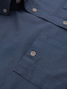Ombre Clothing Moška platnen srajca s klasičnim ovratnikom in žepi REGULAR FIT - modra