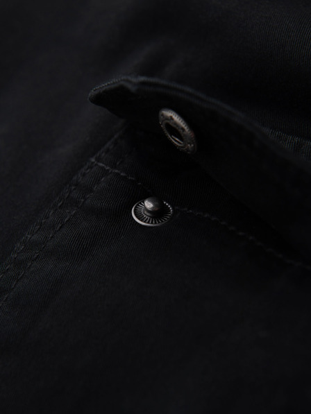 Ombre Clothing Moške bombažne kratke hlače z elastičnim pasom - črne