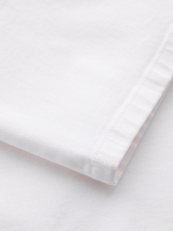 Ombre Clothing Moške kavbojske kratke hlače klasičnega kroja - bele