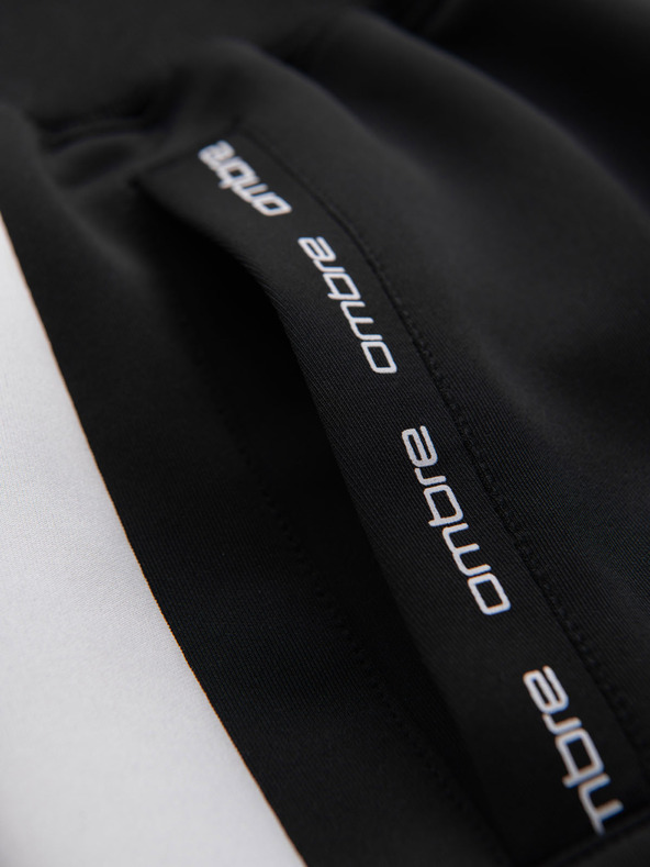 Ombre Clothing Moške trenirka hlače s kontrastnim obrobjem - črne