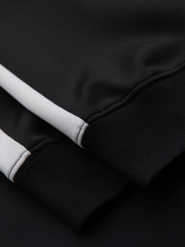 Ombre Clothing Moške trenirka hlače s kontrastnim obrobjem - črne