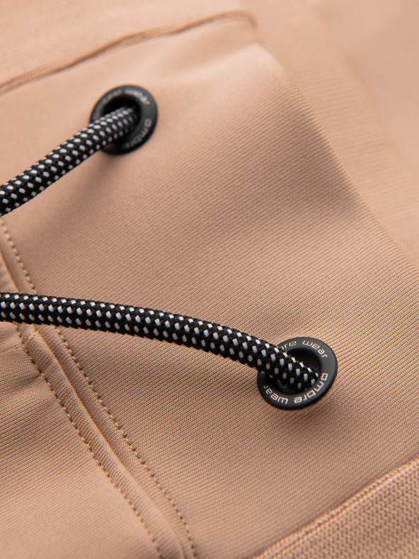 Ombre Clothing Moške jogger hlače z kontrastnimi črtami - bež