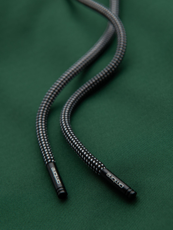 Ombre Clothing Moške trenirka hlače s kontrastnim obrobjem - temno zelene