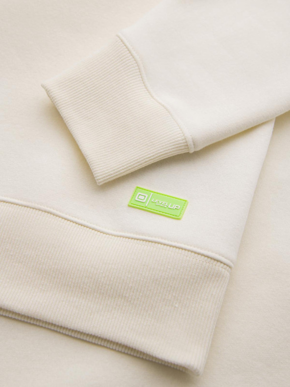 Ombre Clothing Klasičen uniseks pulover z okroglim izrezom - kremna