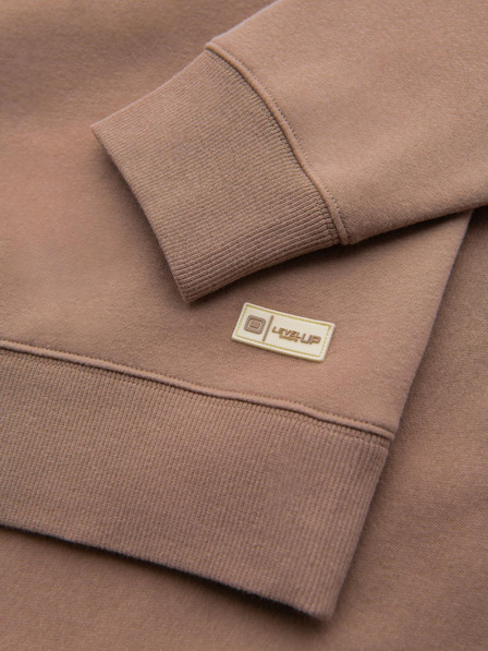 Ombre Clothing Klasičen uniseks pulover z okroglim izrezom - rjava