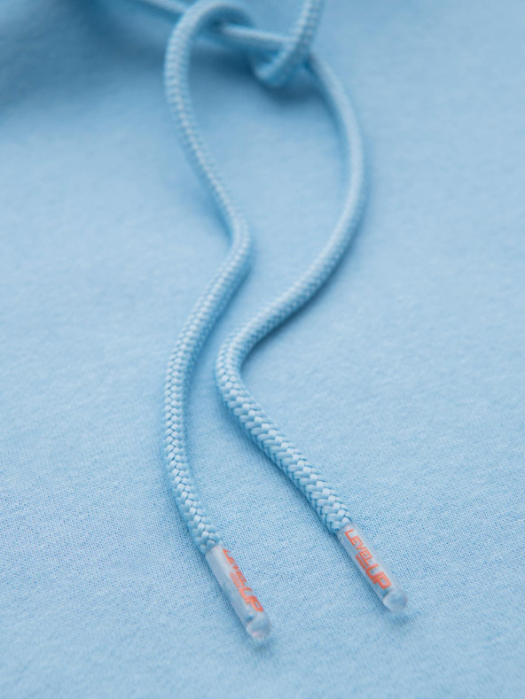 Ombre Clothing Uniseks pulover s kapuco in žepi - modra