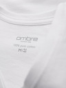 Ombre Clothing Moška klasična bombažna majica BASIC z izrezom - bela