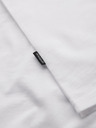 Ombre Clothing Moška klasična bombažna majica BASIC z izrezom - bela