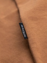 Ombre Clothing Moška klasična bombažna majica BASIC z V-izrezom - rjava
