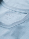 Ombre Clothing Moška klasična bombažna majica BASIC - svetlo modra