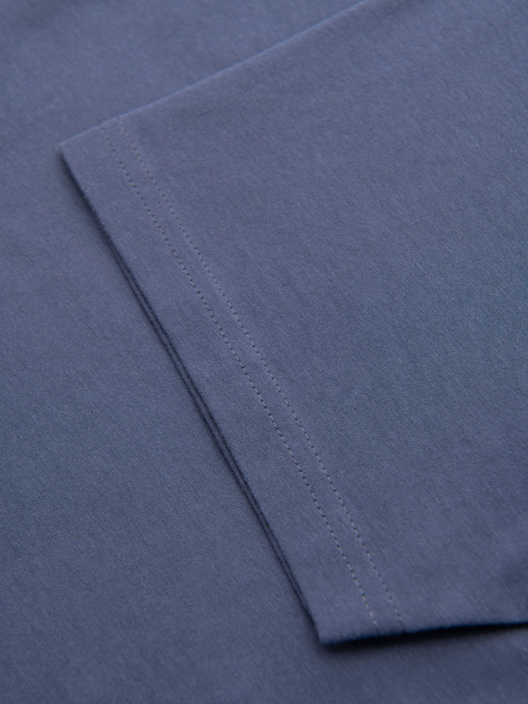 Ombre Clothing Moška klasična bombažna majica BASIC - modra jeans