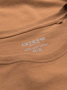 Ombre Clothing BASIC moška klasična bombažna majica - rjava