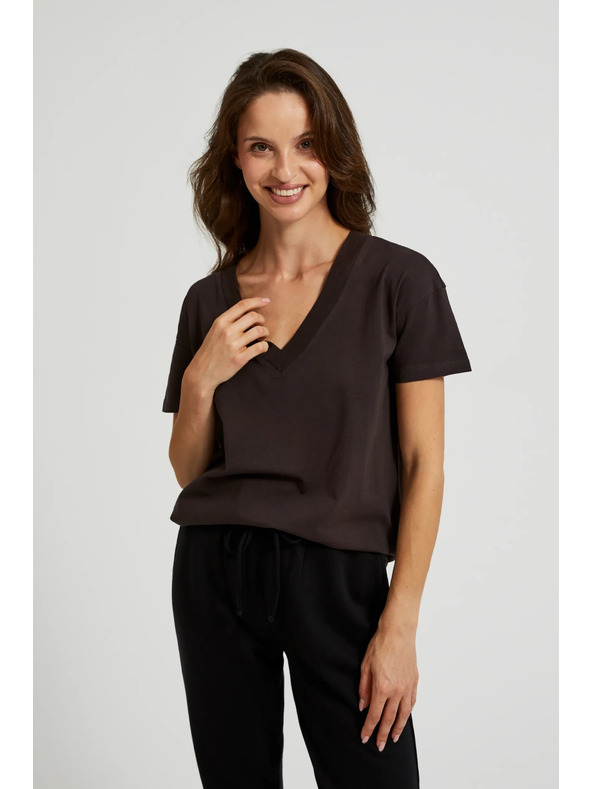 Moodo Rjav ženski t-shirt