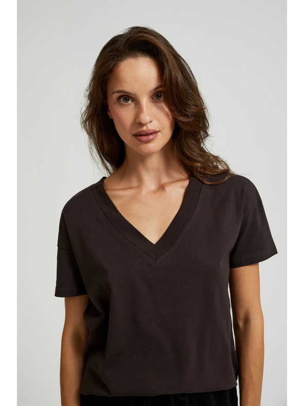 Moodo Rjav ženski t-shirt