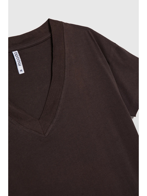 Moodo Rjav ženski t-shirt