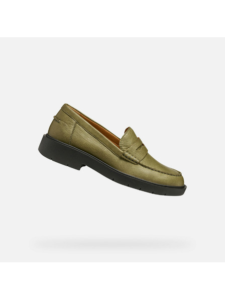 Geox Khaki ženski mokasini Geox Spherica EC-1